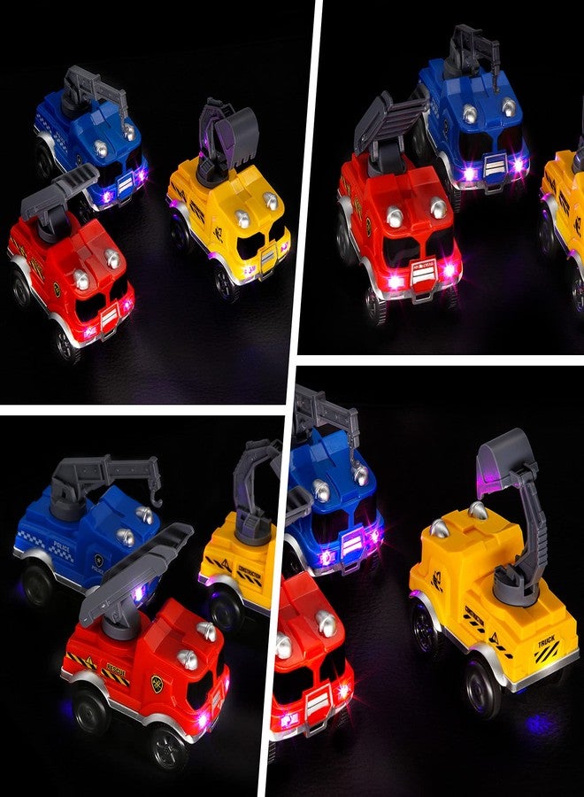 Save Unicorn Tracks Cars Replacement only, Toy Cars for Magic Tracks Glow in the Dark, Racing Car Track Accessories with 5 Flashing LED Lights, Compatible with Most Car Tracks for Kids Boys and Girls(3pack) - Image 3